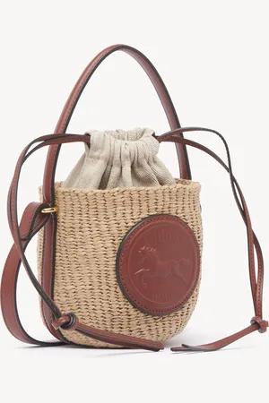 Chloé Minibolso cesta Horse Medal de fibras naturales
