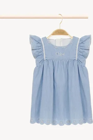 Chloé Set de vestido y gorro de bebé