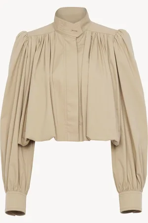Chloé Chaqueta con fruncido globo de gabardina de algodón