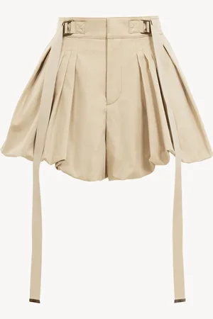 Chloé Minipantalones cortos globo de gabardina de algodón