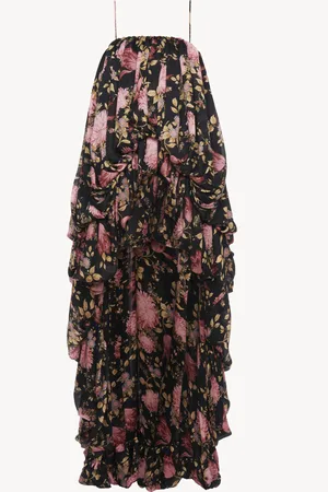 Chloé Mono sin mangas irregular de seda charmeuse Negro