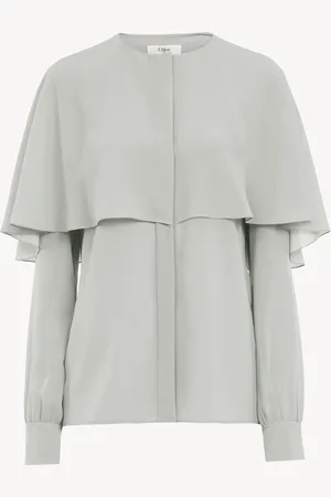 Chloé Blusa capa de georgette de seda