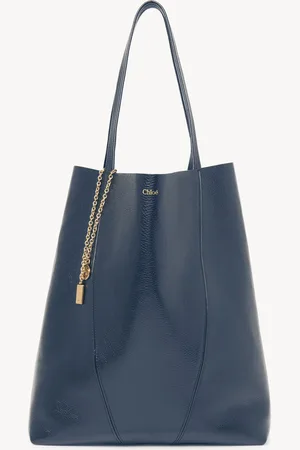 Chloé Bolso tote grande Chloé Spin de cuero granulado