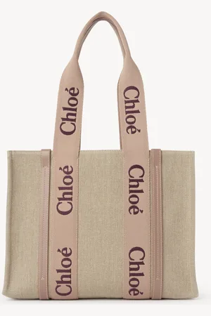 Chloé Bolso tote Woody de lino