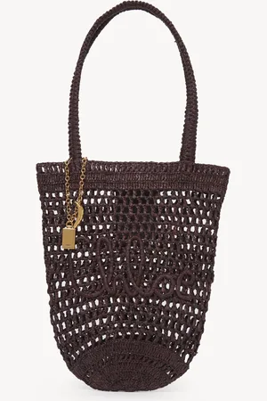 Chloé Bolso tote pequeño Summer Banana de rafia