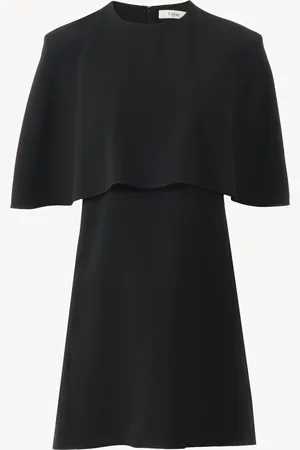 Chloé Vestido capa corto de crepé de viscosa