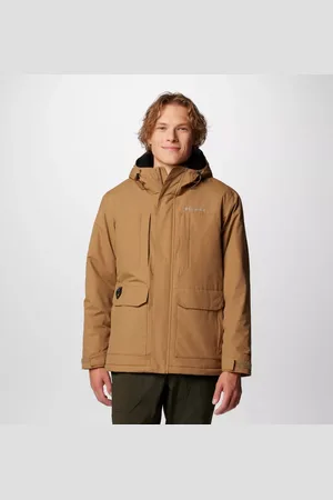 Columbia Chaqueta impermeable con capucha y forro polar sherpa Landroamer