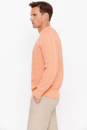 Sweater De Hombre Grueso Pullover Cuello Redondo