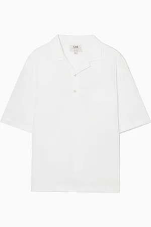 COS RELAXED HALF-PLACKET COTTON SHIRT