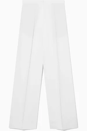 COS REGULAR LINEN-BLEND WIDE-LEG TROUSERS