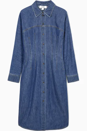 COS OVERSIZED WAISTED DENIM SHIRT DRESS
