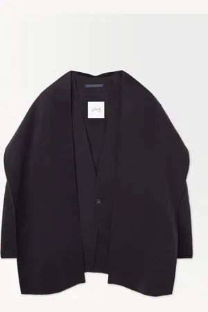 COS THE COLLARLESS WOOL SCARF JACKET