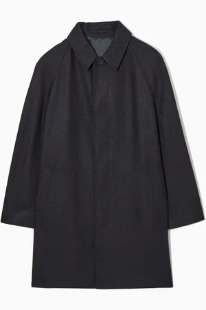 COS CHECKED FELTED-WOOL CAR COAT