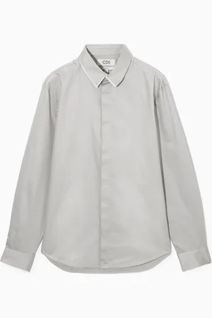 COS LAYERED-COLLAR COTTON DRESS SHIRT