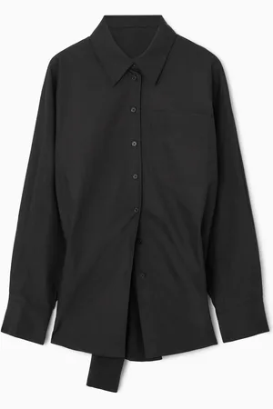 COS DECONSTRUCTED TIE-DETAIL OPEN-BACK SHIRT