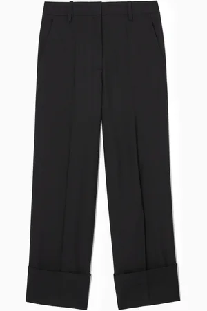 COS REGULAR TURN-UP WOOL WIDE-LEG TROUSERS