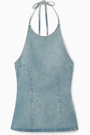 COS DENIM HALTERNECK TOP