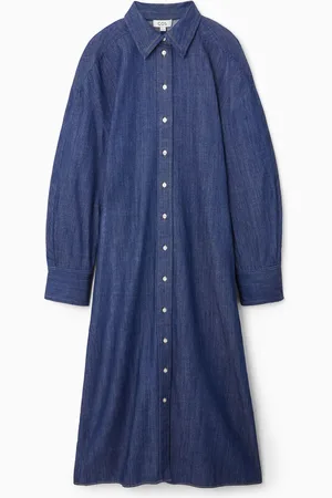 COS ROUNDED DENIM SHIRT DRESS