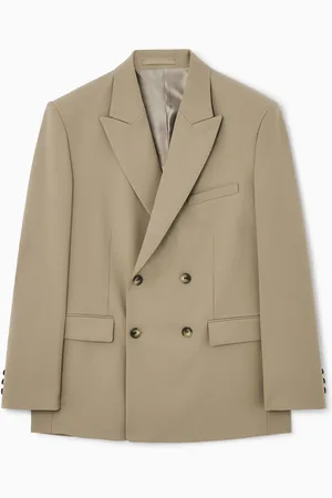 COS RELAXED DOUBLE-BREASTED WOOL BLAZER