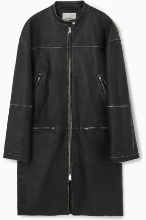 COS LEATHER MOTO COAT