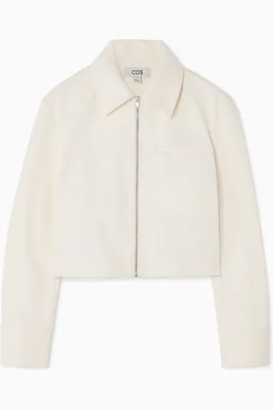 COS CROPPED TWILL ZIP-UP JACKET