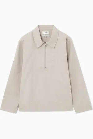 COS TWILL HALF-ZIP POLO SHIRT