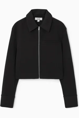 COS CROPPED TWILL ZIP-UP JACKET