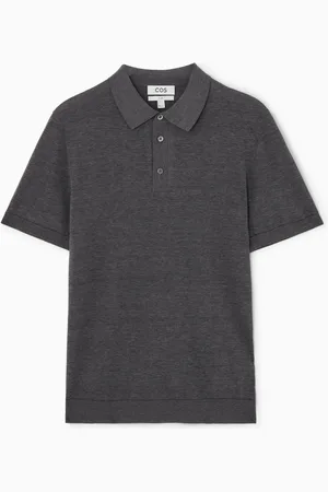 COS SLIM KNITTED SILK POLO SHIRT