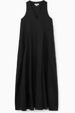 COS VOLUMINOUS V-NECK MAXI DRESS