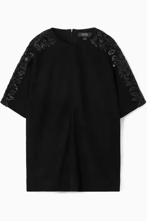 COS SEQUINNED SUEDE T-SHIRT