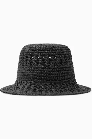 COS CROCHETED STRAW BUCKET HAT