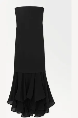 COS THE FISHTAIL BANDEAU MAXI DRESS