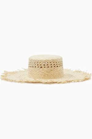COS FRAYED STRAW HAT