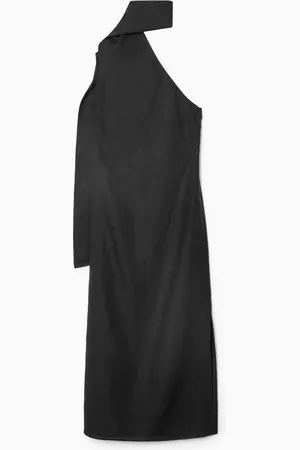 COS SCARF-DETAIL LINEN DRESS