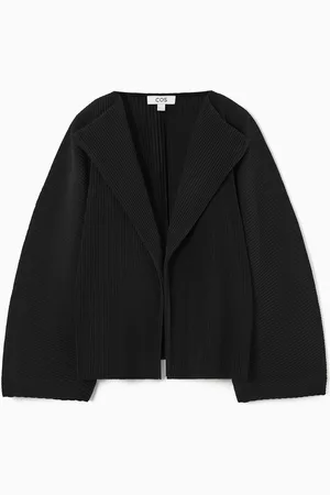 COS PLEATED OPEN-LAPEL JACKET