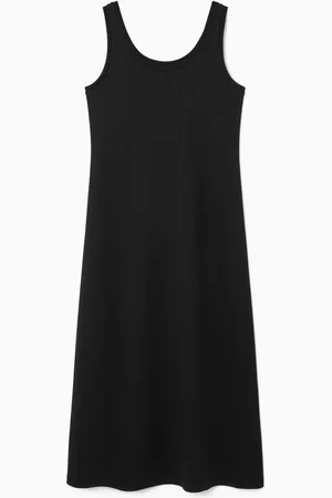 COS SCOOP-NECK JERSEY MIDI DRESS