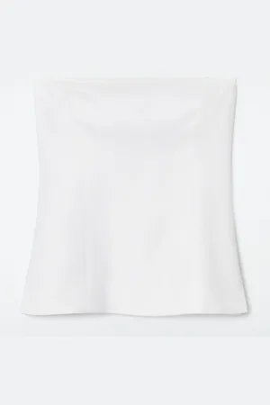 COS LINEN BUSTIER TOP
