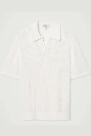 COS OPEN-KNIT POLO SHIRT