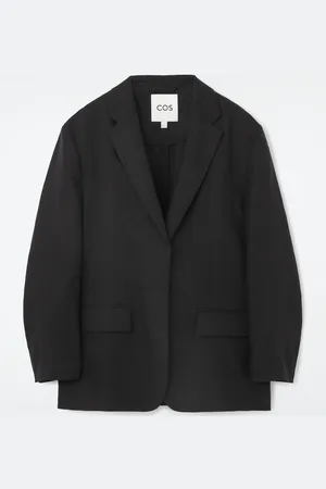 COS RELAXED SINGLE-BREASTED LINEN BLAZER