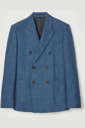 COS REGULAR DOUBLE-BREASTED LINEN BLAZER