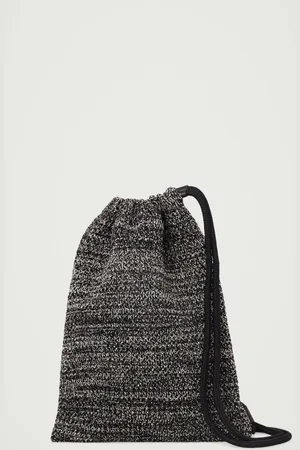 COS MÉLANGE KNITTED DRAWSTRING CROSSBODY BAG