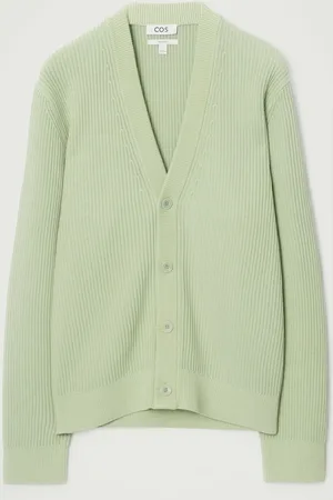 COS ACID-WASH COTTON CARDIGAN