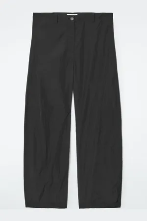 COS NYLON BARREL-LEG TROUSERS