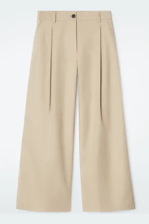 COS WIDE-LEG COTTON TROUSERS