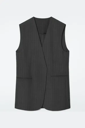 COS PINSTRIPED WOOL WAISTCOAT