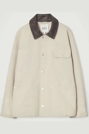 COS LEATHER-COLLAR FIELD JACKET