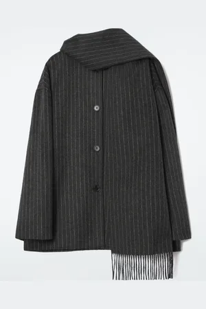 COS OVERSIZED WOOL-BLEND SCARF JACKET