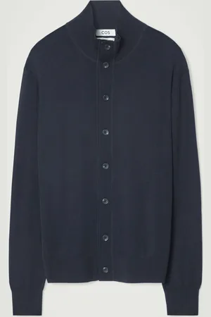 COS MERINO WOOL FUNNEL-NECK CARDIGAN
