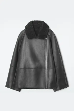 COS OVERSIZED SHEARLING AVIATOR JACKET