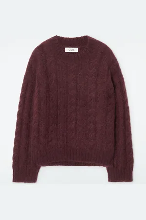 COS CABLE-KNIT MOHAIR JUMPER